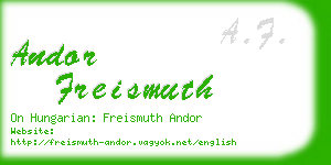 andor freismuth business card